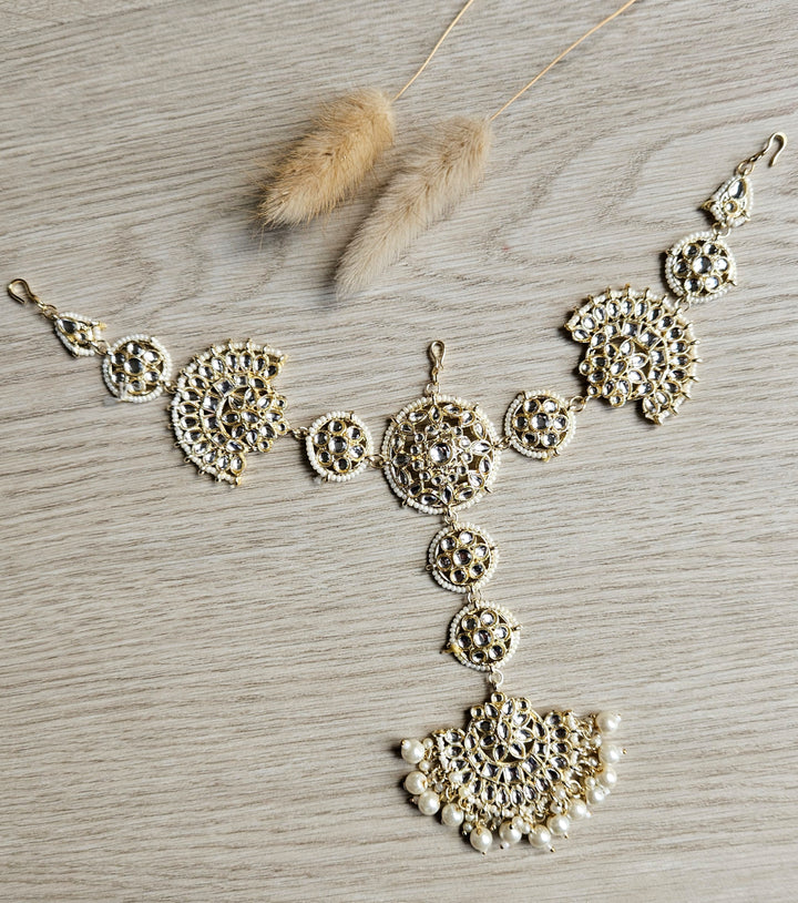 Bowen Kundan Headpiece/Sheeshphool/Sheeshpatti/Headband