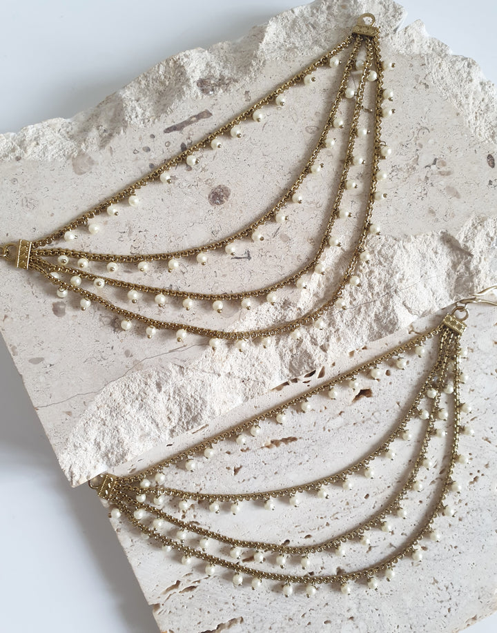 Jassie 4 Layered Long Ear Chain/Sahare/Extensions