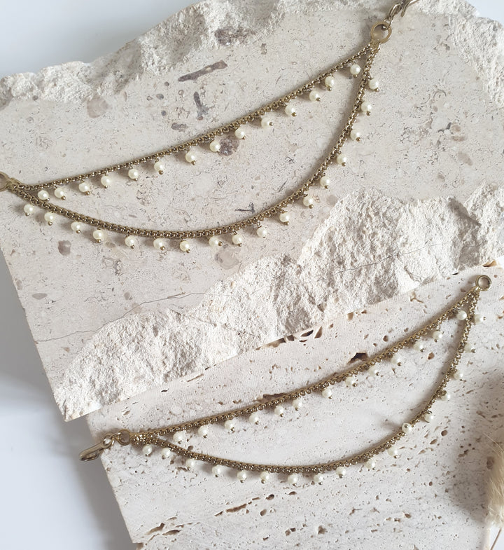 Jassie 2 Layered Long Ear Chain/Sahare/Extensions