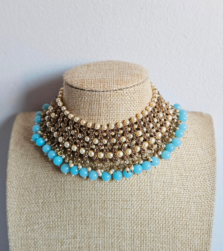 Denim Necklace Set