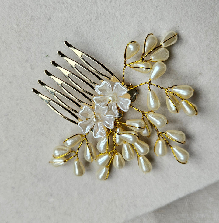 Humna Hair Comb Pearl Beads Hair Pie