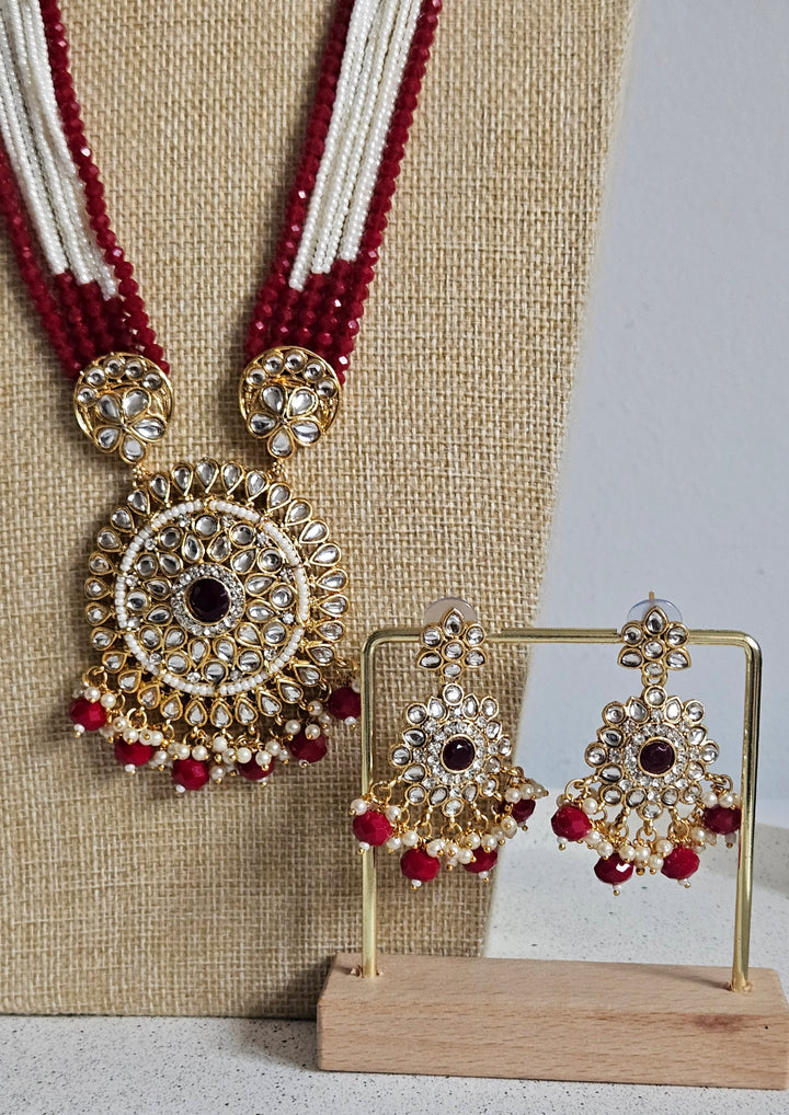Asmee Kundan Long Necklace/Haar Set
