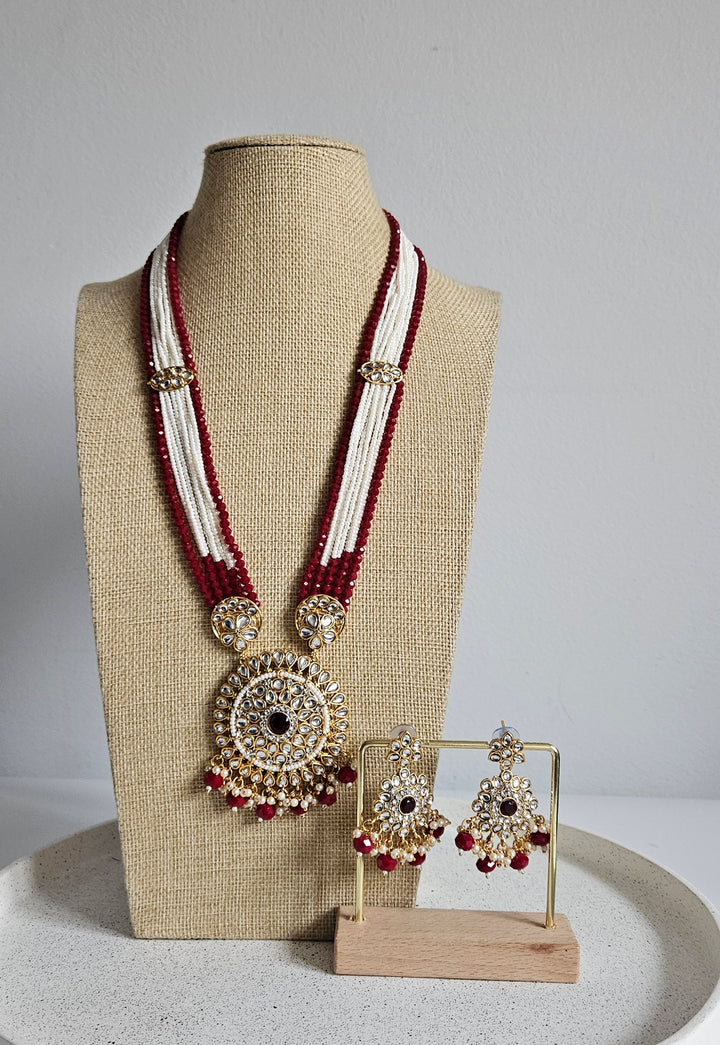 Asmee Kundan Long Necklace/Haar Set