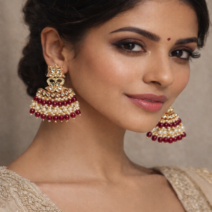Tanvi Meena Kundan Earrings