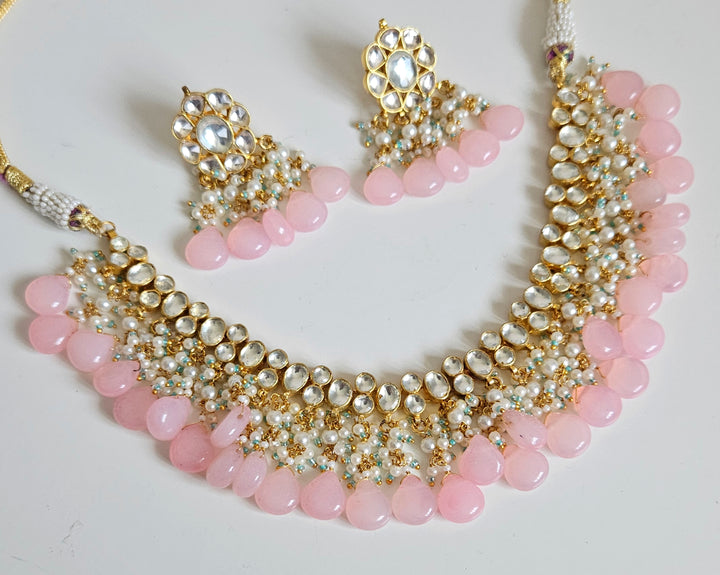 POONAM Pachi Kundan Necklace/Choker Set