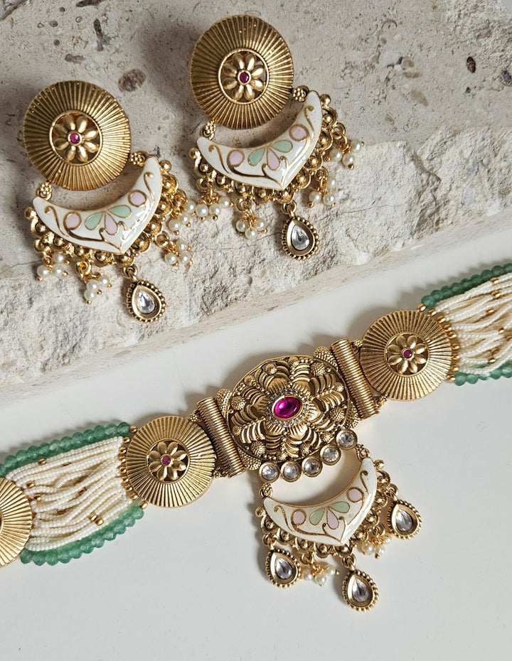 ALIJAH Choker/Necklace Set