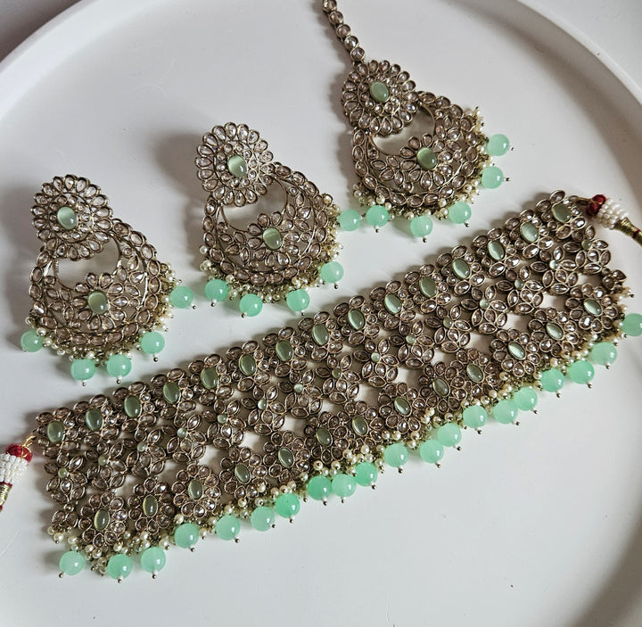 LEESHA Choker/Necklace Set