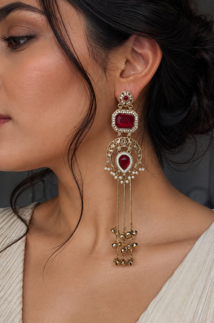 SHANARA Statement Kashmiri Earrings