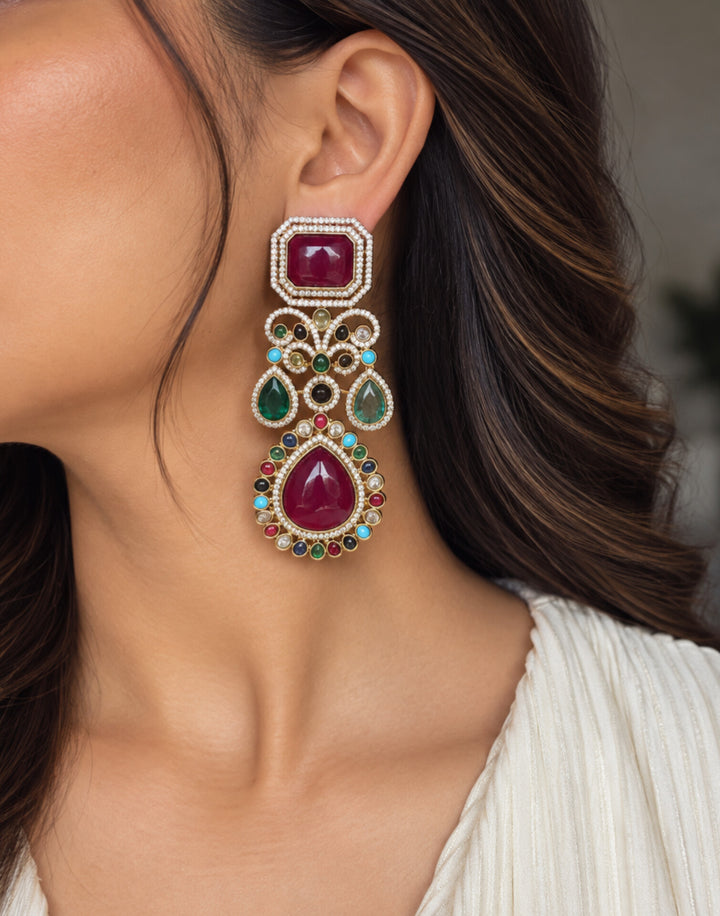 MEHRNOOR Statement Earrings- Sabya-inspired